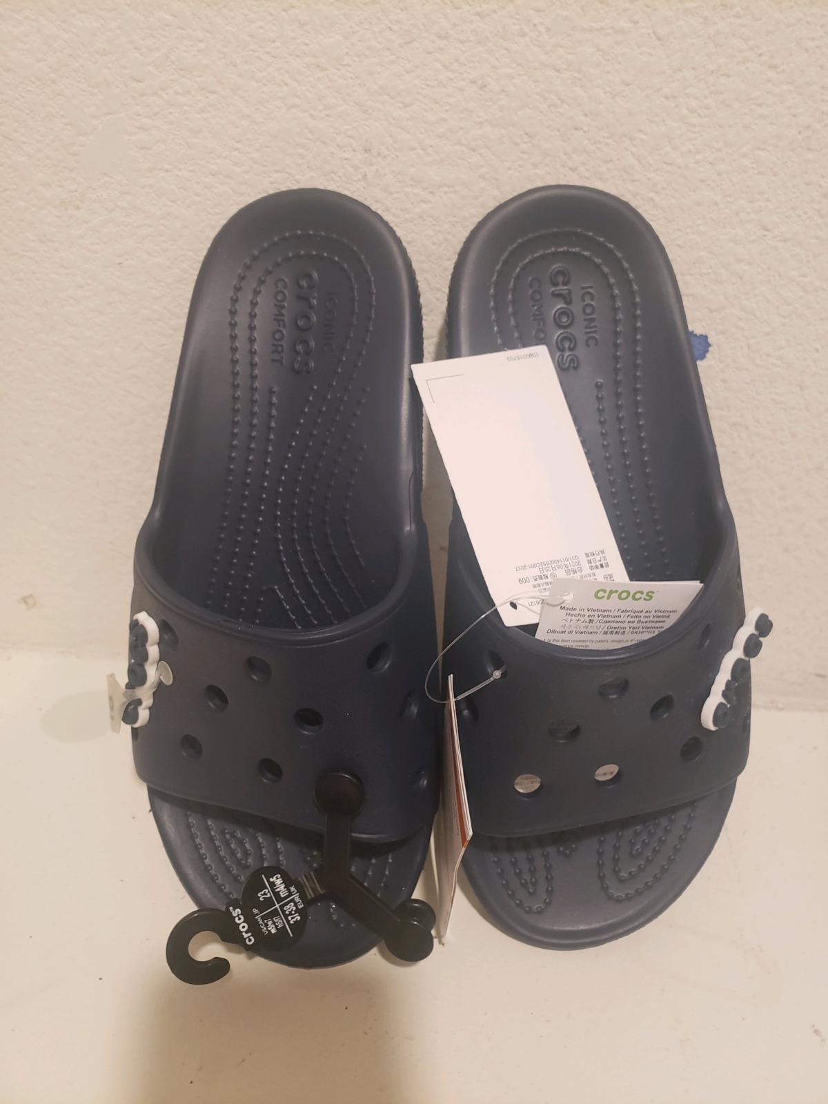 Navy Blue Crocs  Classis Slide