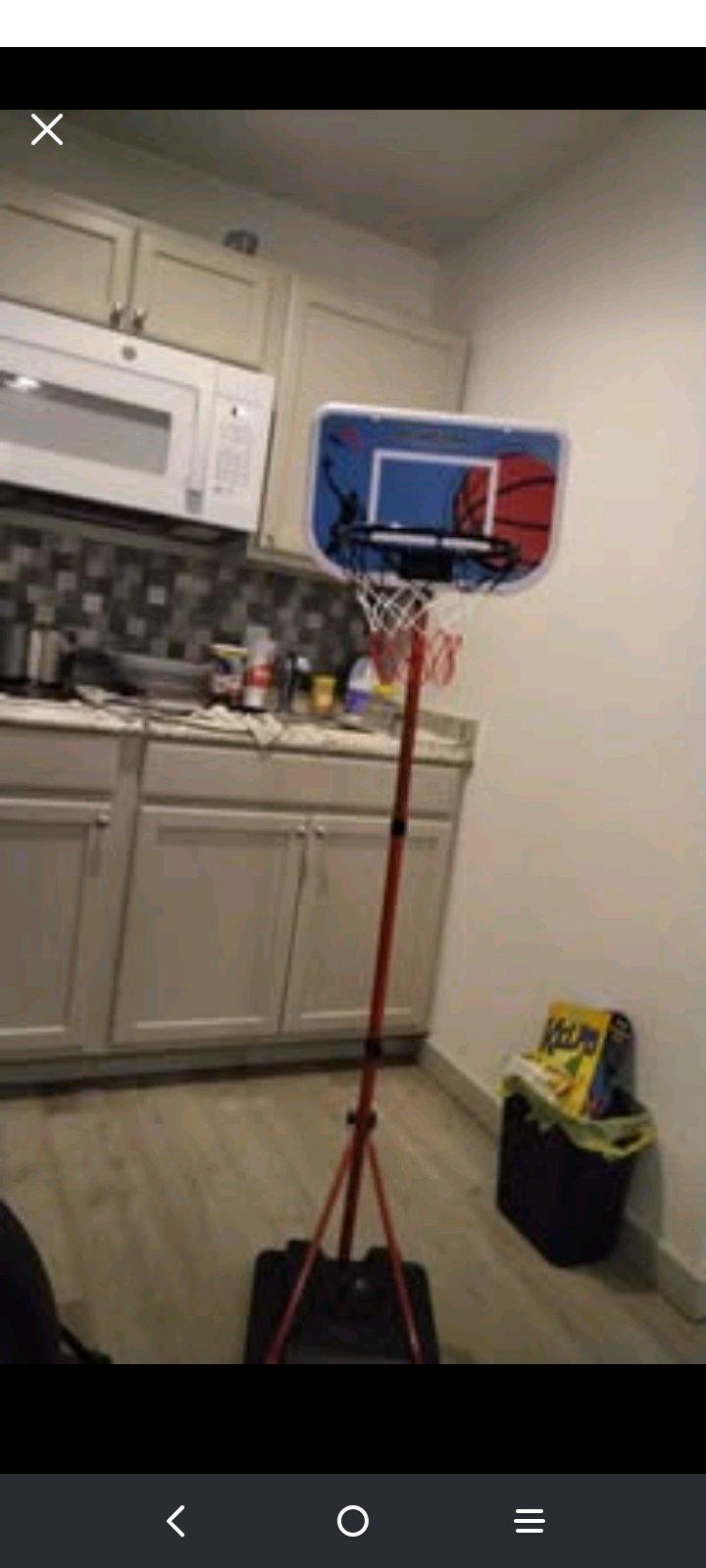 Kids basketball goal with net shoot hoops