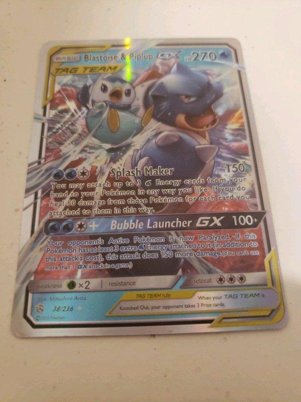 Pokemon  Blastocise vs Piplup  GX