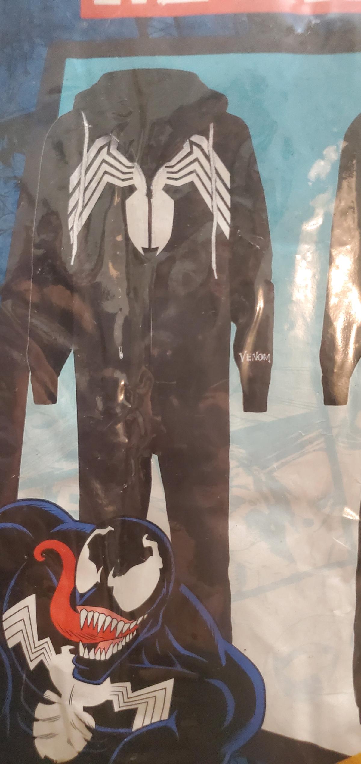 Marvel Venom Mens Hooded Union Suit Onesie