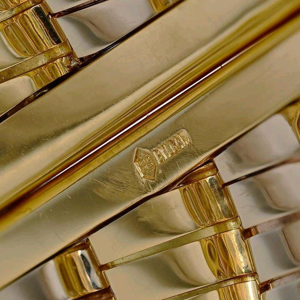Bulgari Coin Tubogas Bangle in TwoTone 18K Gold  Signed Esta