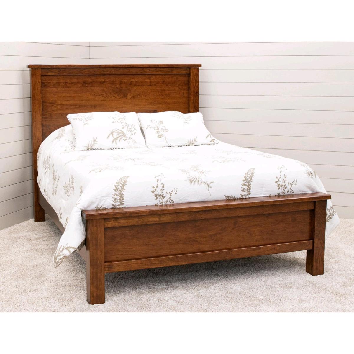 Queen bedframe with box spring and matress