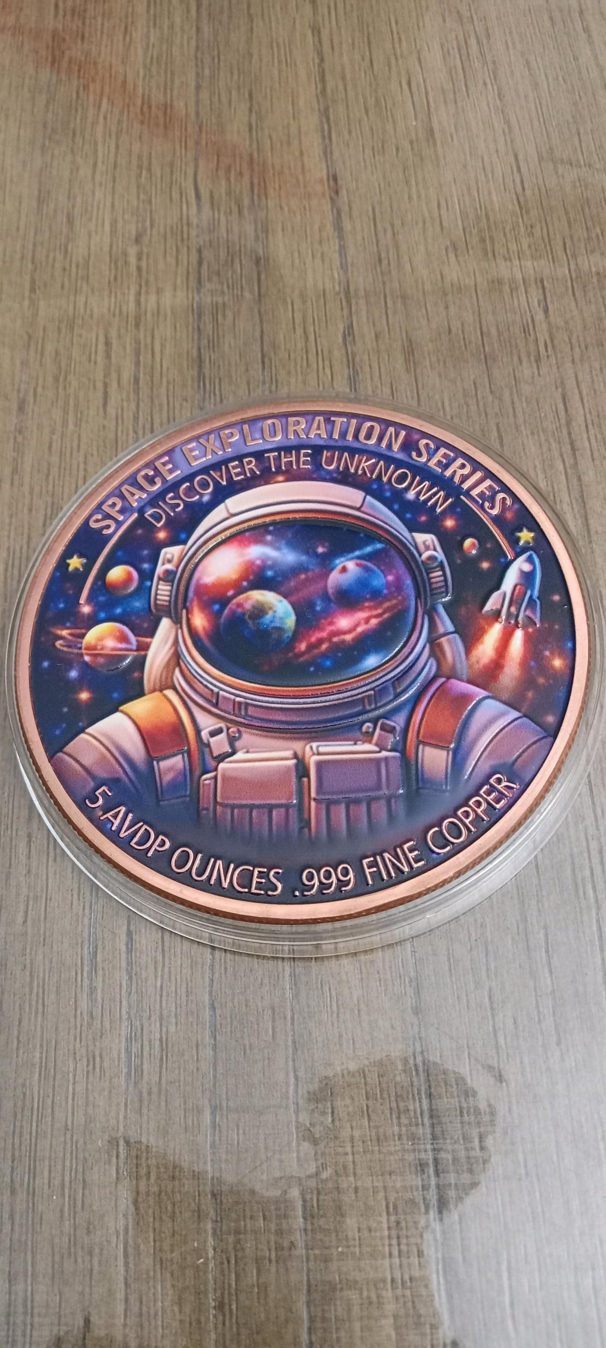 5 Oz AVDP Copper Round Space