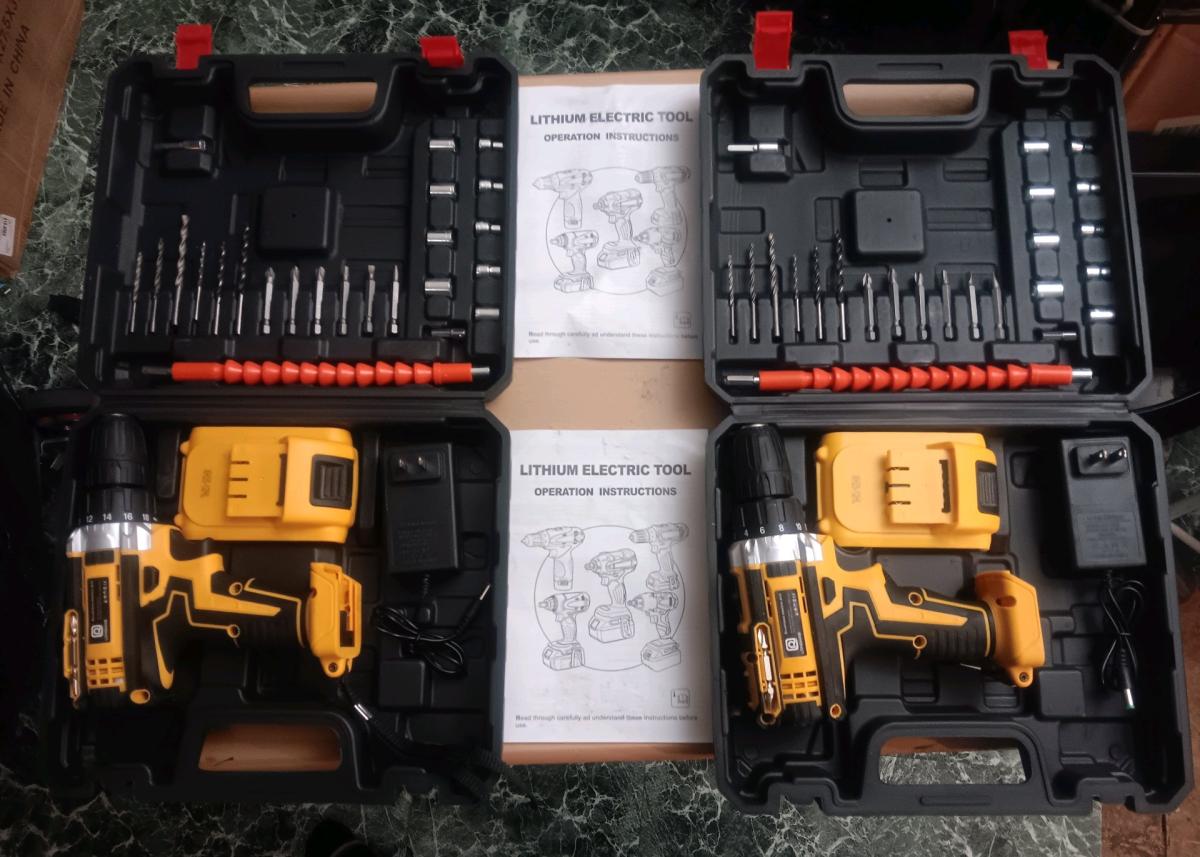 21V LONGADS COMPLETE CORDLESS DRILL SET