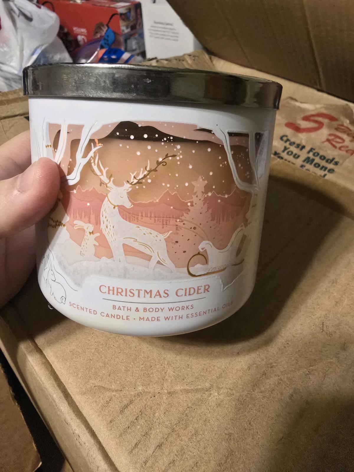 New Bath  Body Works 3Wick Candle  Christmas Cider