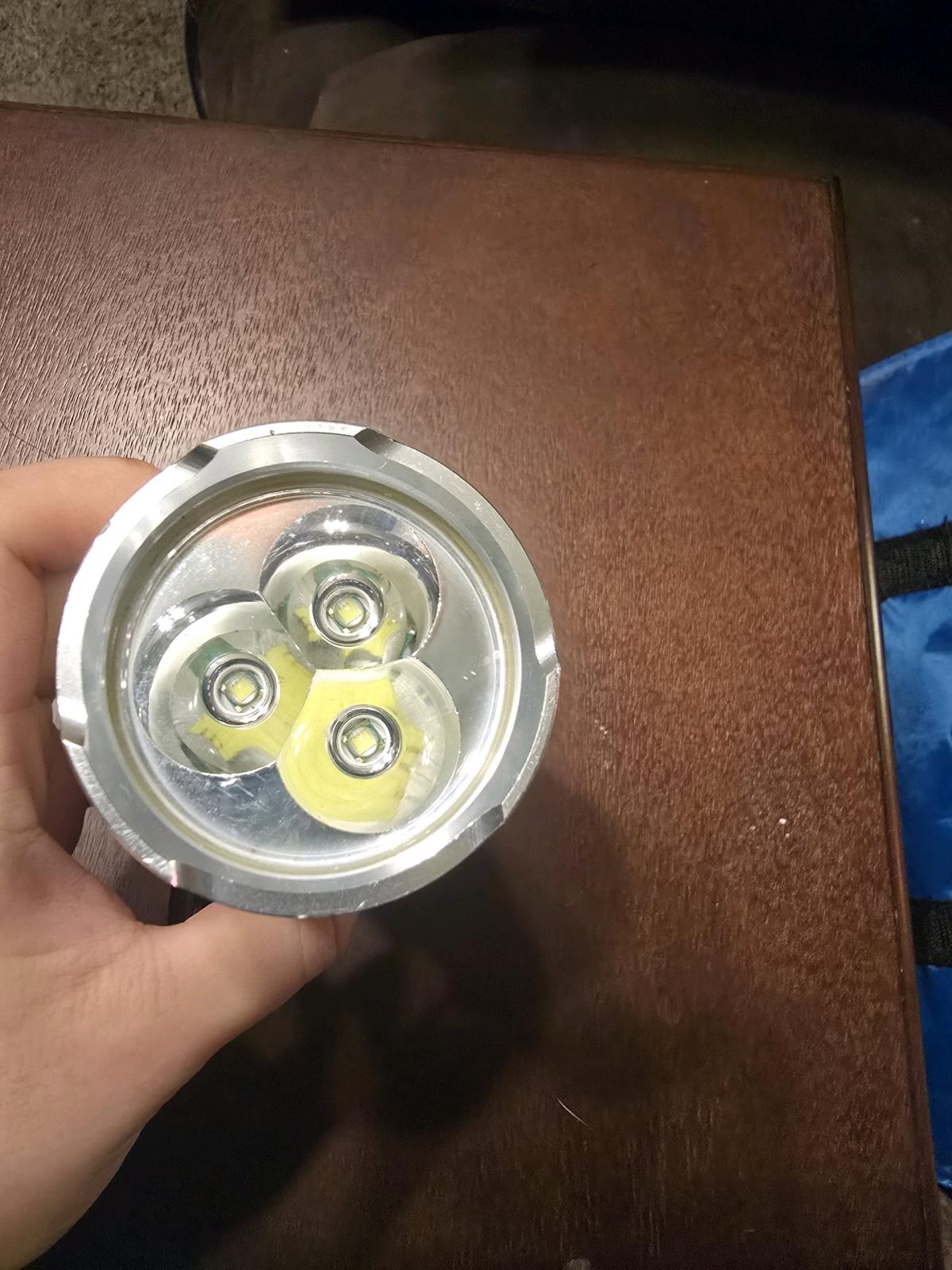 Heavy Duty Sky Ray King LED Flashlight Gold  Body