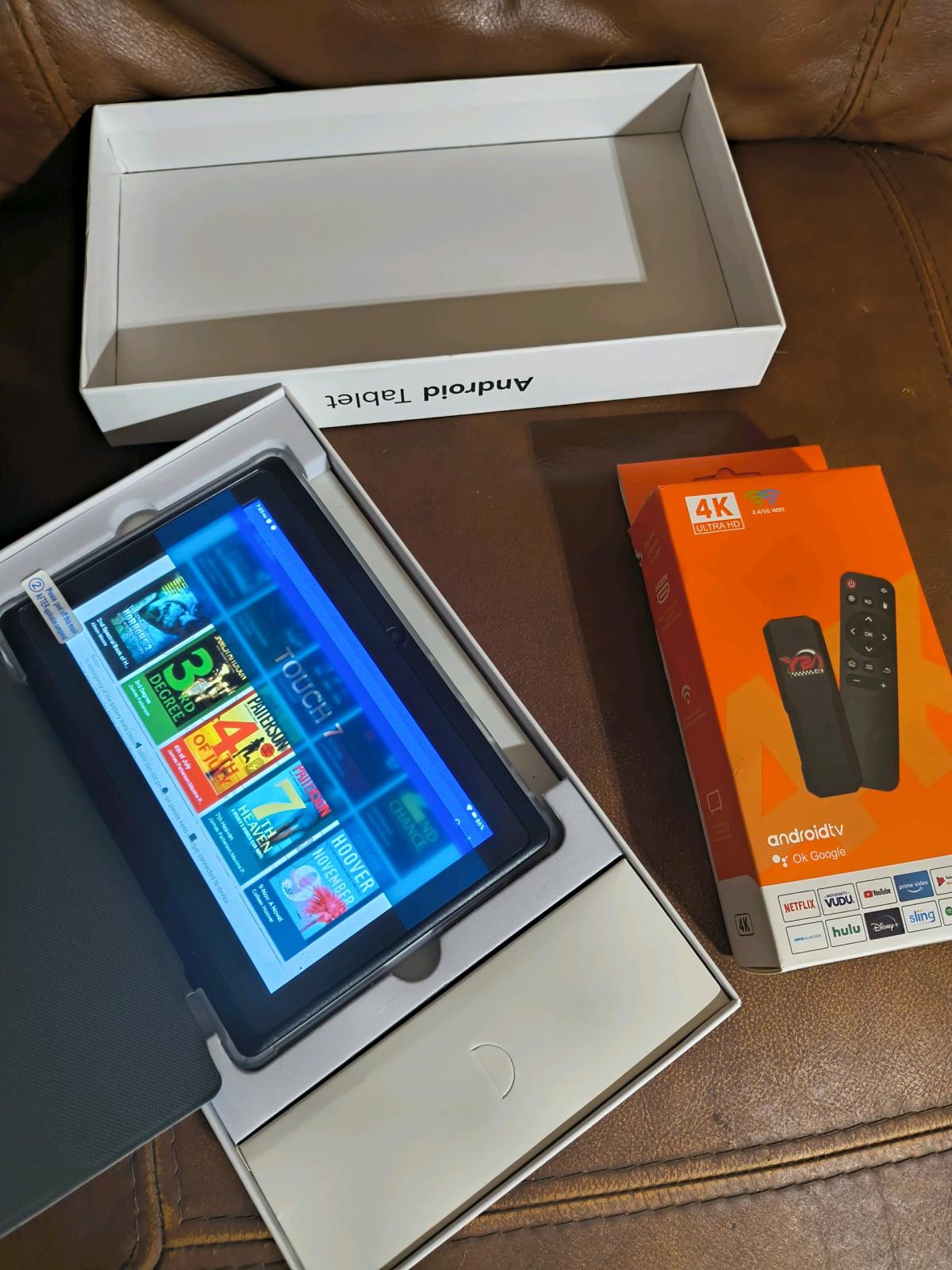 Android Tablet  Over 6500 Books Plus Android Tv Stick Loaded