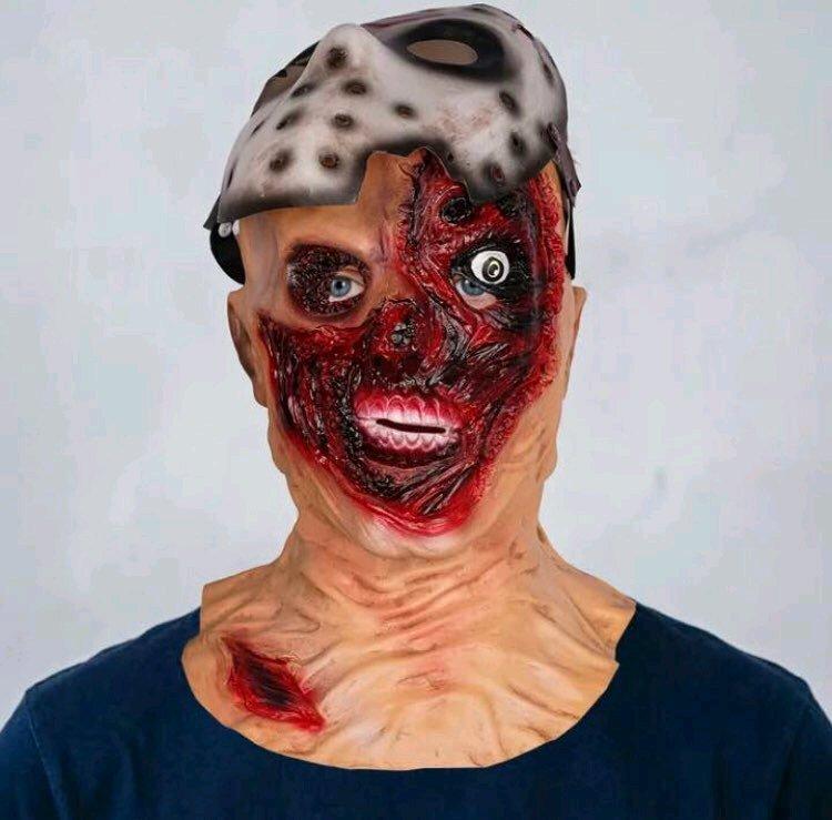 Brand new latex jason halloween hockey mask
