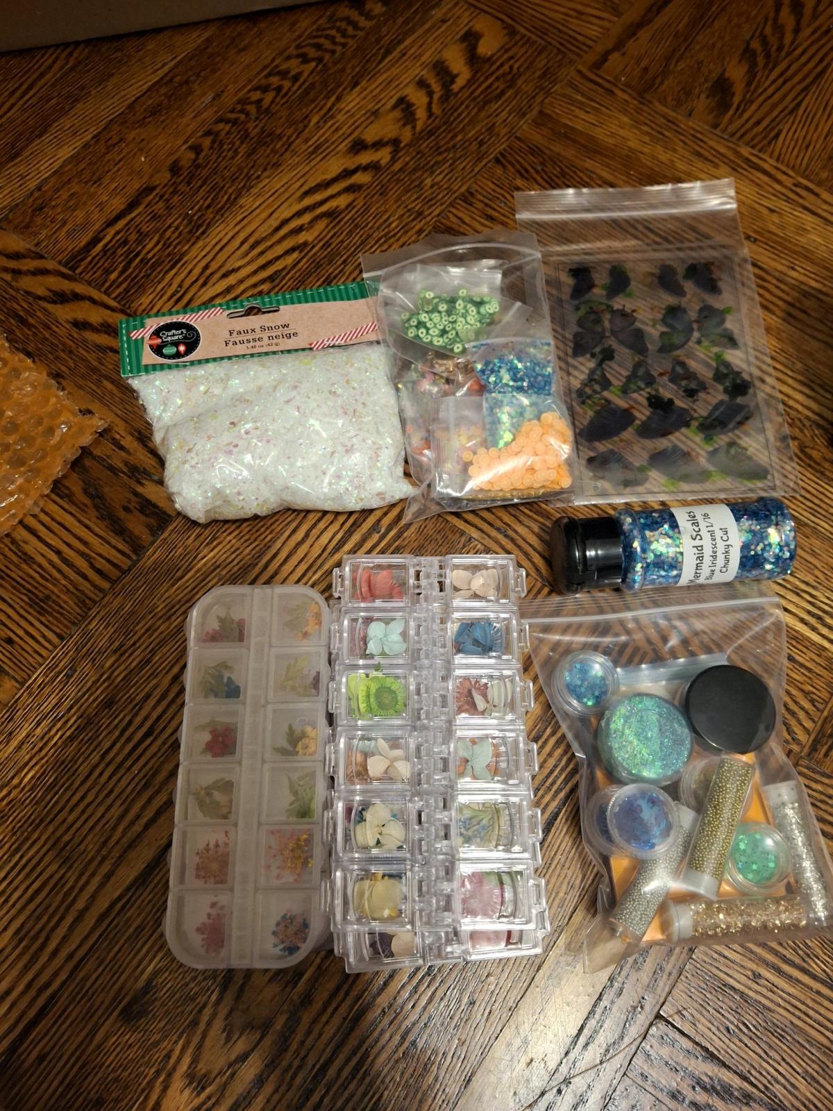 Box Of Resin Crafting Supplies