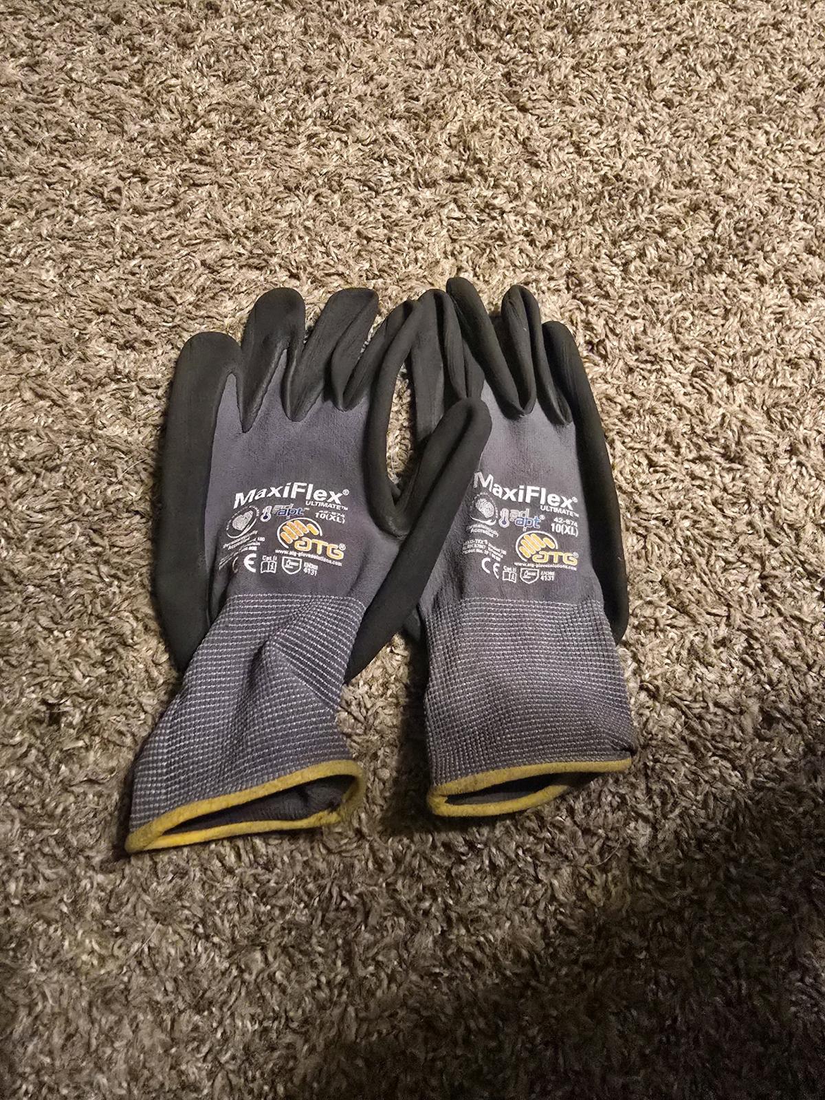 12 Pairs Assorted Work Gloves Bundle HyFlex MaxiFlex Leather