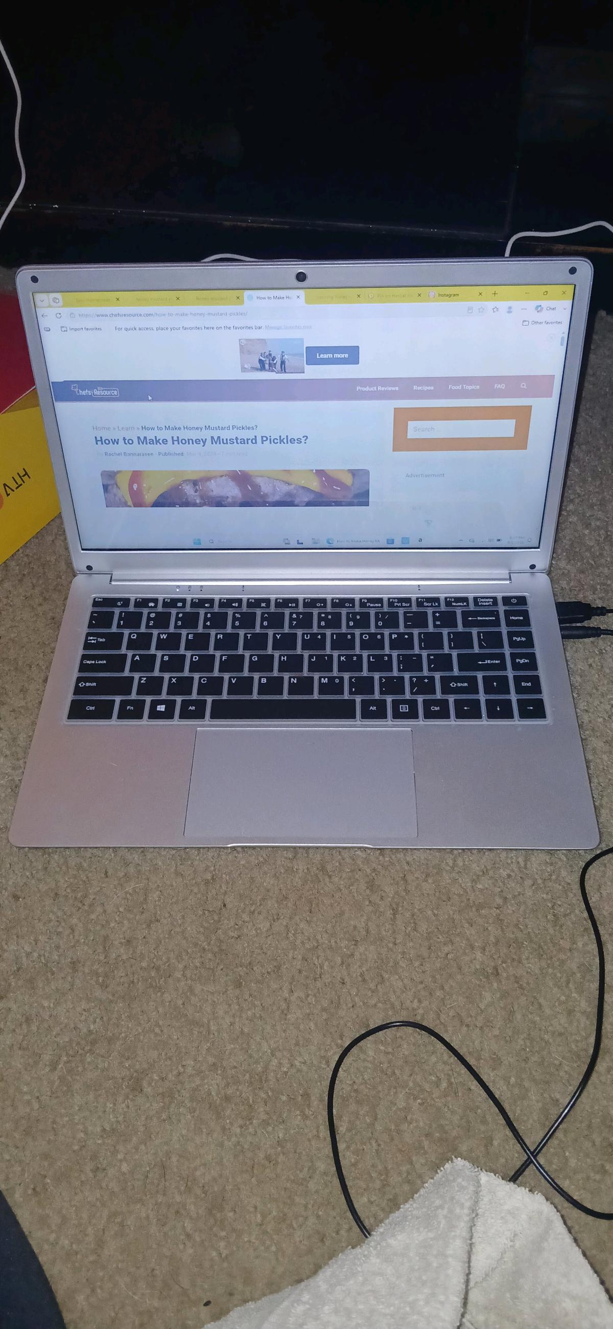 silver laptop