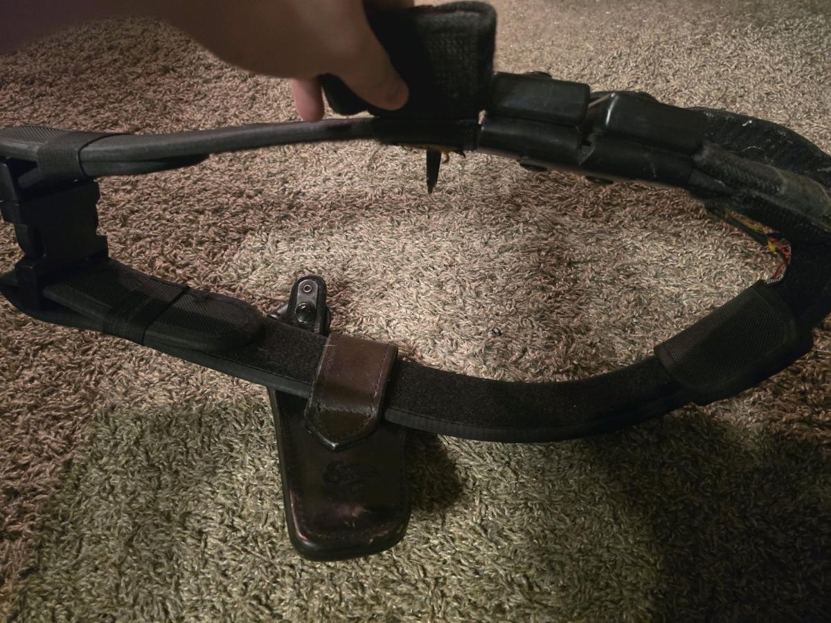 Used Police Tactical Duty Belt Rig Set w Gould Goodrich Leat