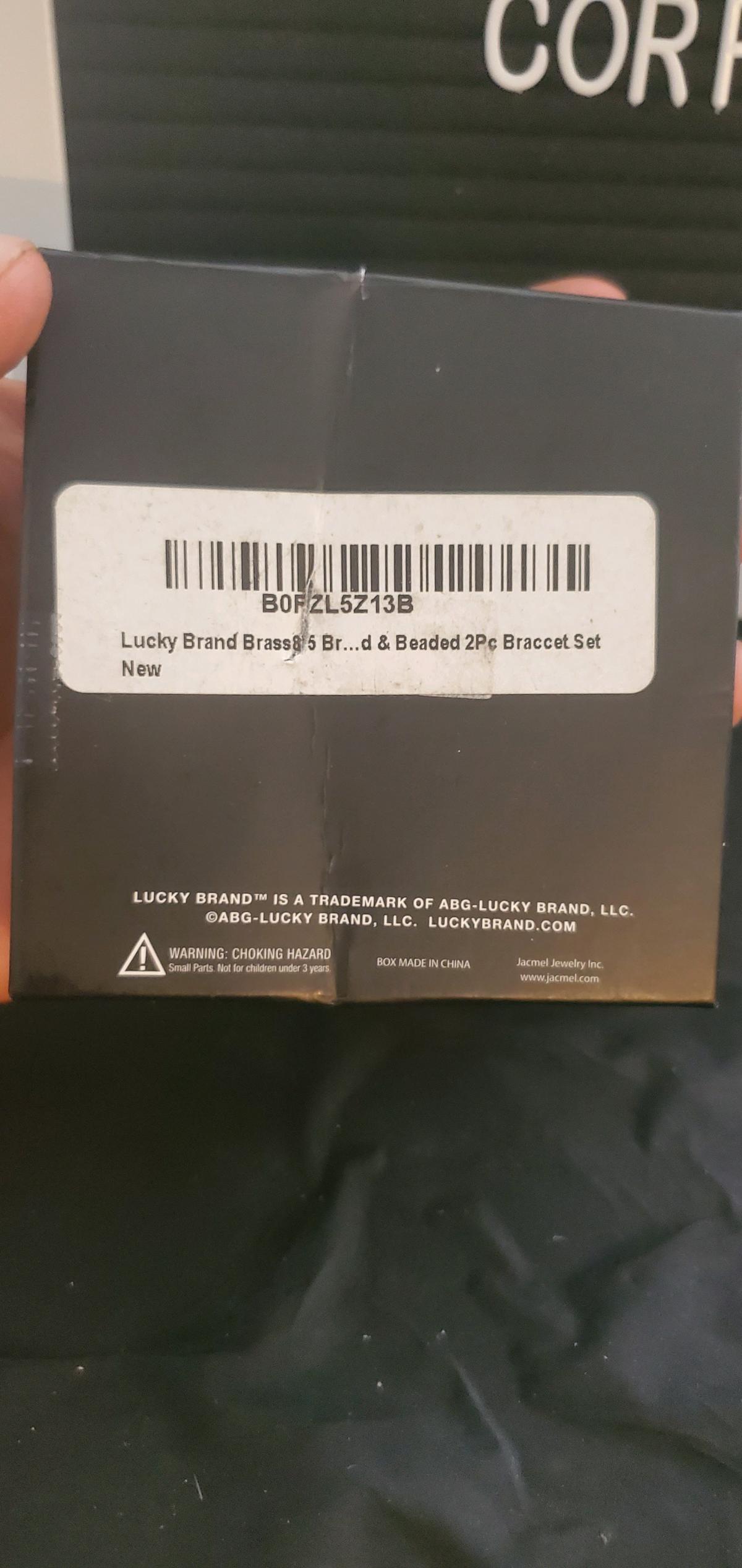 Lucky Brand Stretch Bead  Magnetic Cord Bracelet Set  2 Piec