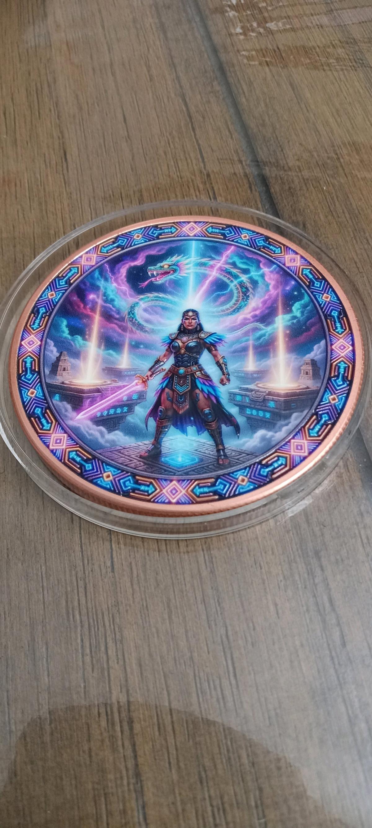 5 Oz Copper Round Aztec Princess