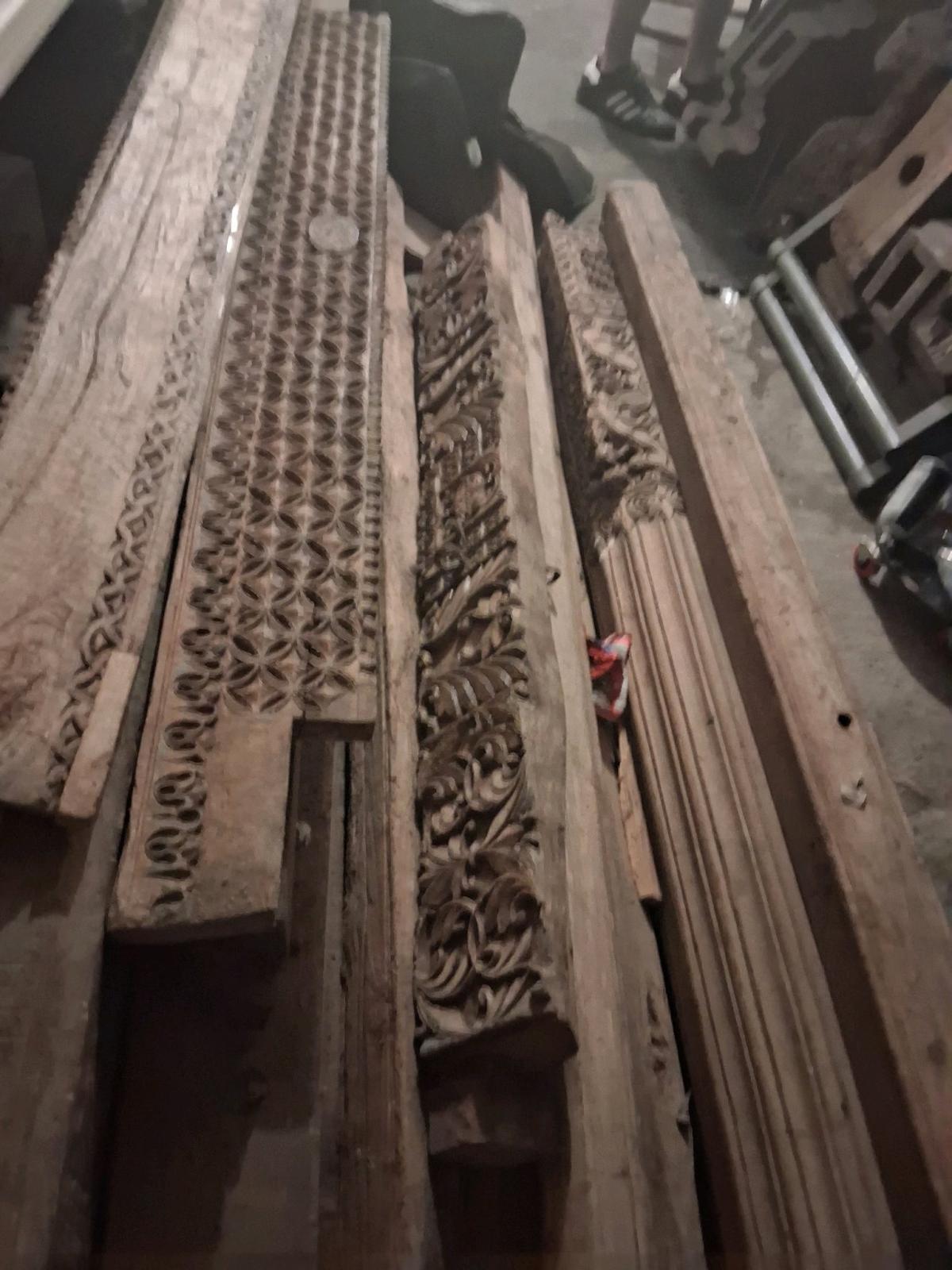 antique Chinese courtyard gate or temple door