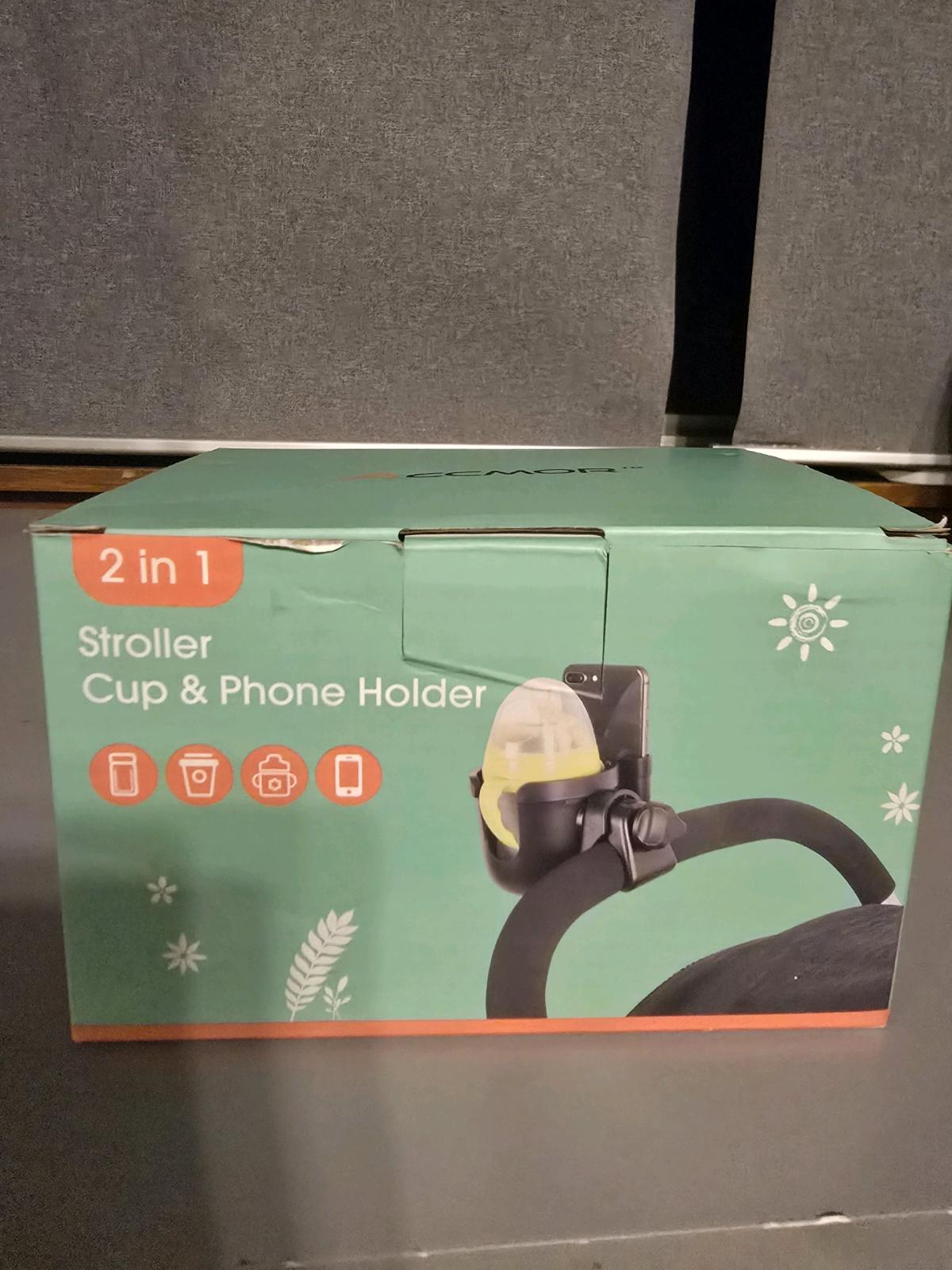 Brand New 2in1 Stroller Cup Holder with Phone Holder  Accmor