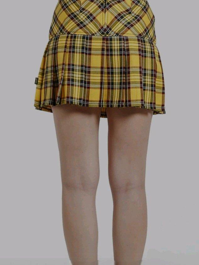 Tripp NYC Plaid Pleated Mini Skirt