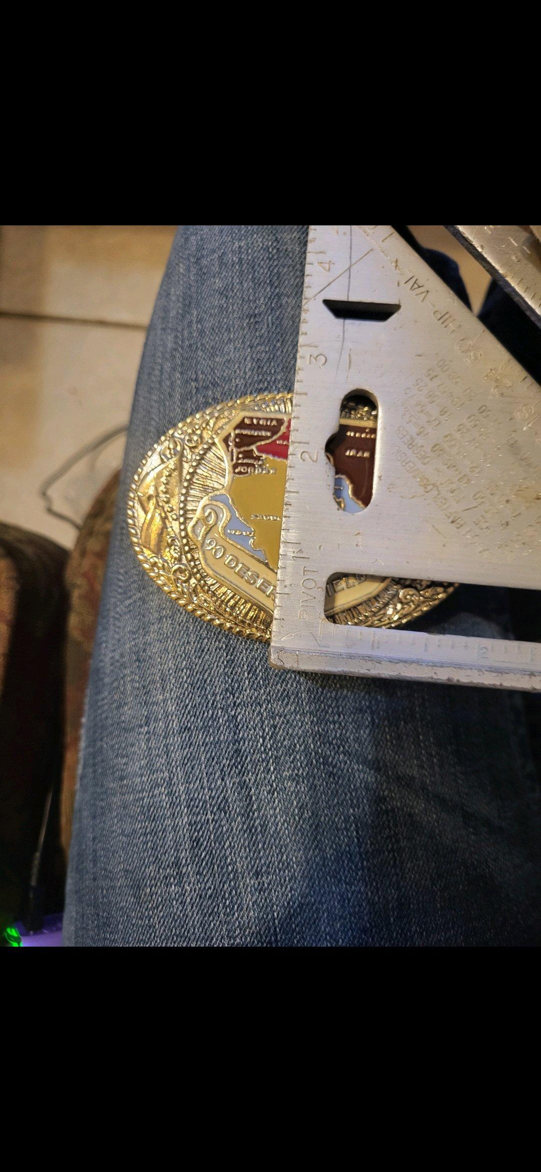 Desert Storm belt buckles