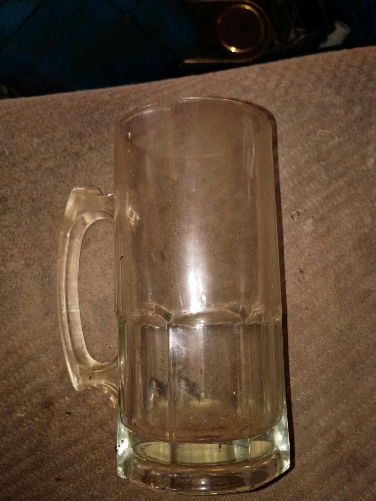 Two Clear Big Beer Mugs