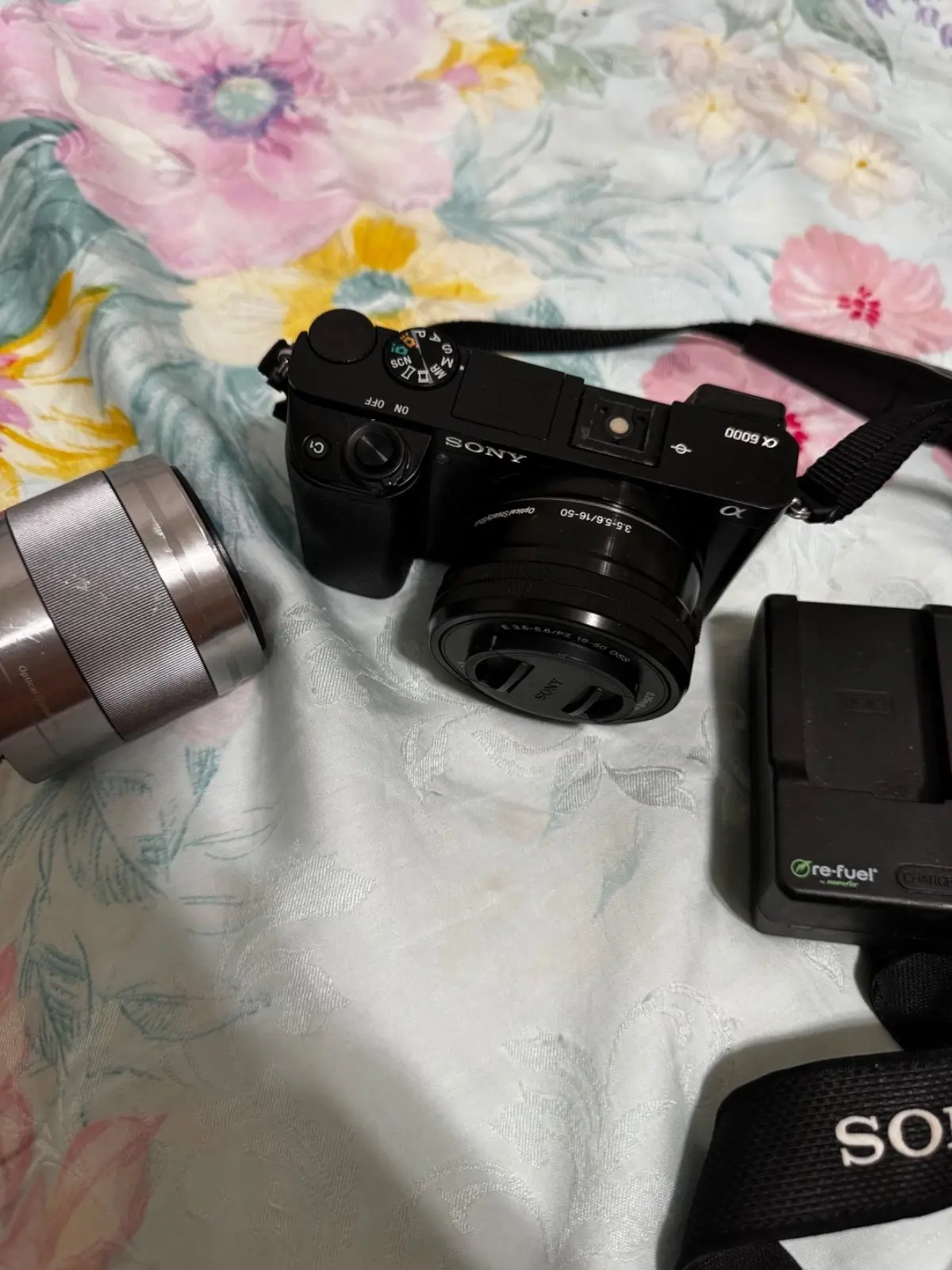 sony a6000 camera with lens kit and 50mm 1.8 sony lens