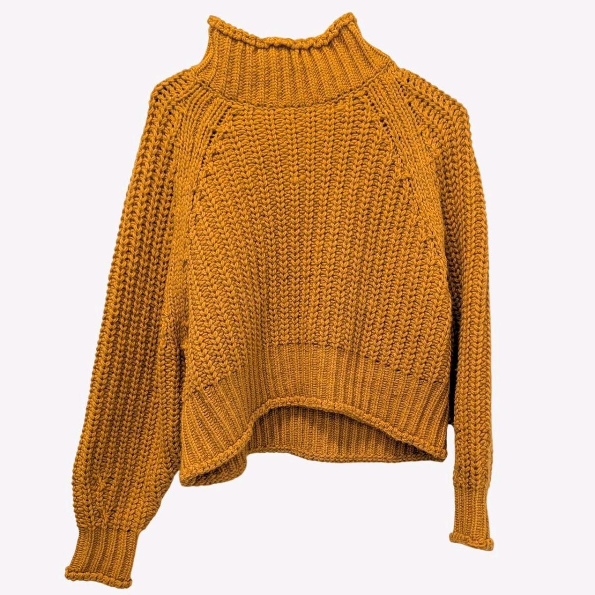 HM SWEATER mustard fall chunky knit Small