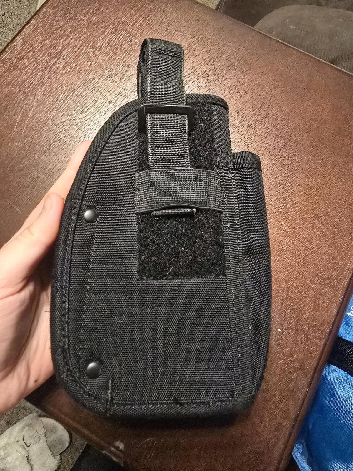 TAC FORCE Black Nylon Universal Pistol Belt Holster w Extra