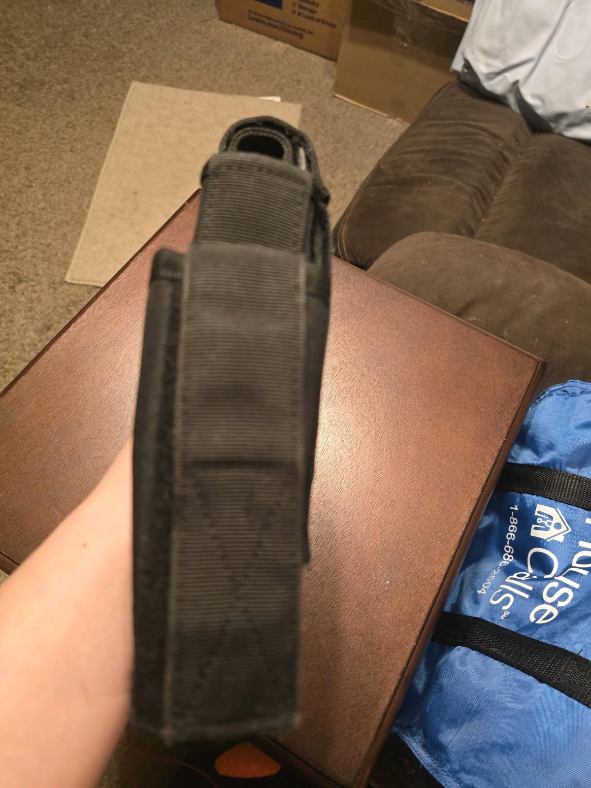 TAC FORCE Black Nylon Universal Pistol Belt Holster w Extra