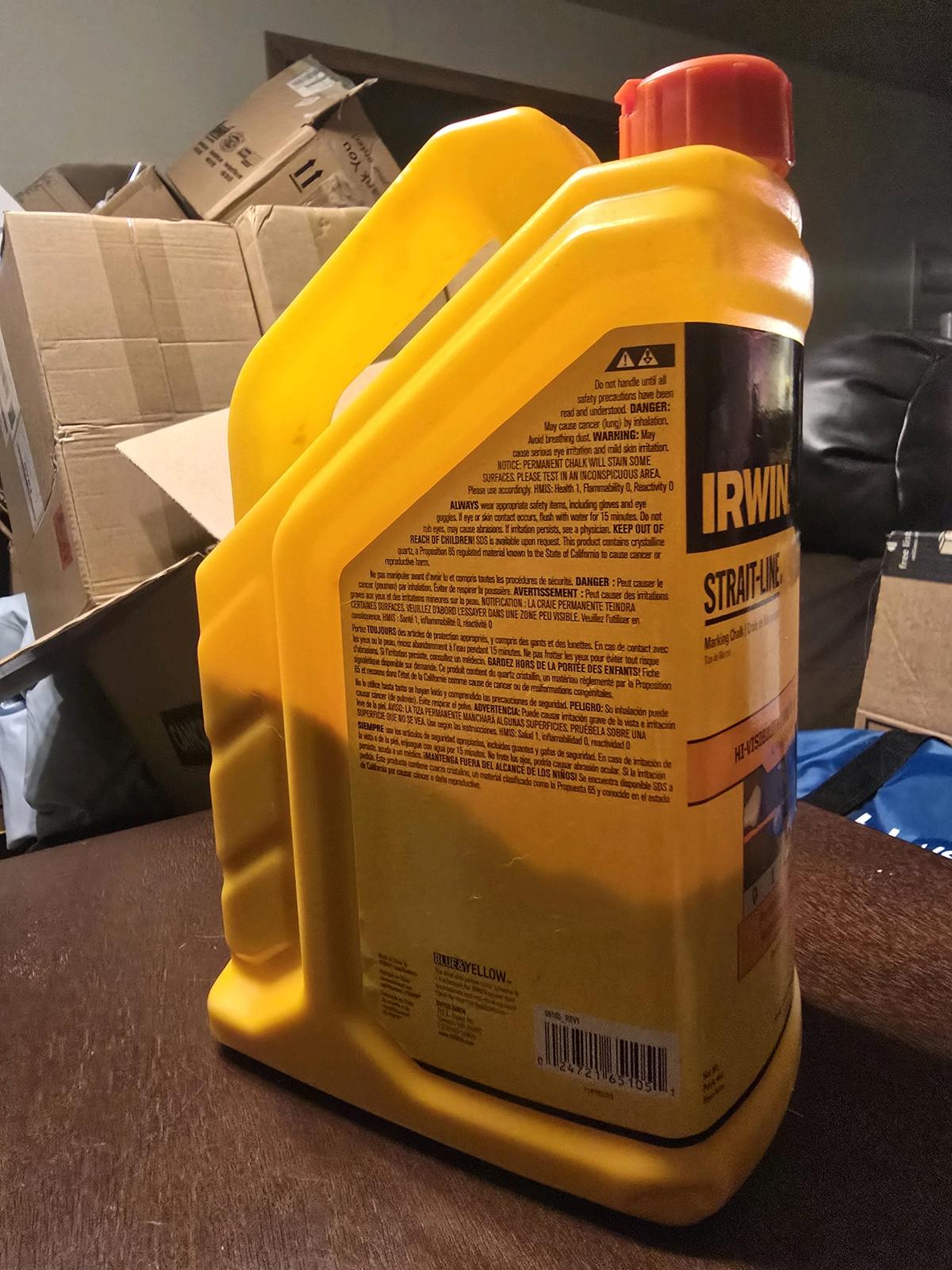 Irwin 5lb Orange Marking Chalk  HART Chain Lubricant Bundle