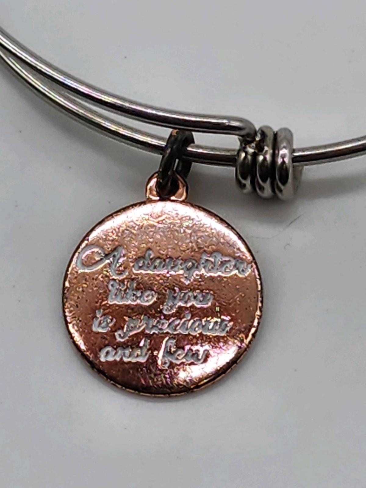 adjustable bangle bracelet with charms for daughter