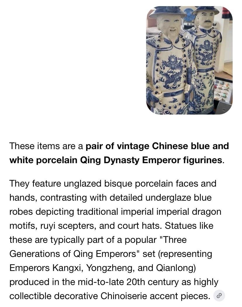 Antique and historical Chinese figures that are hand made