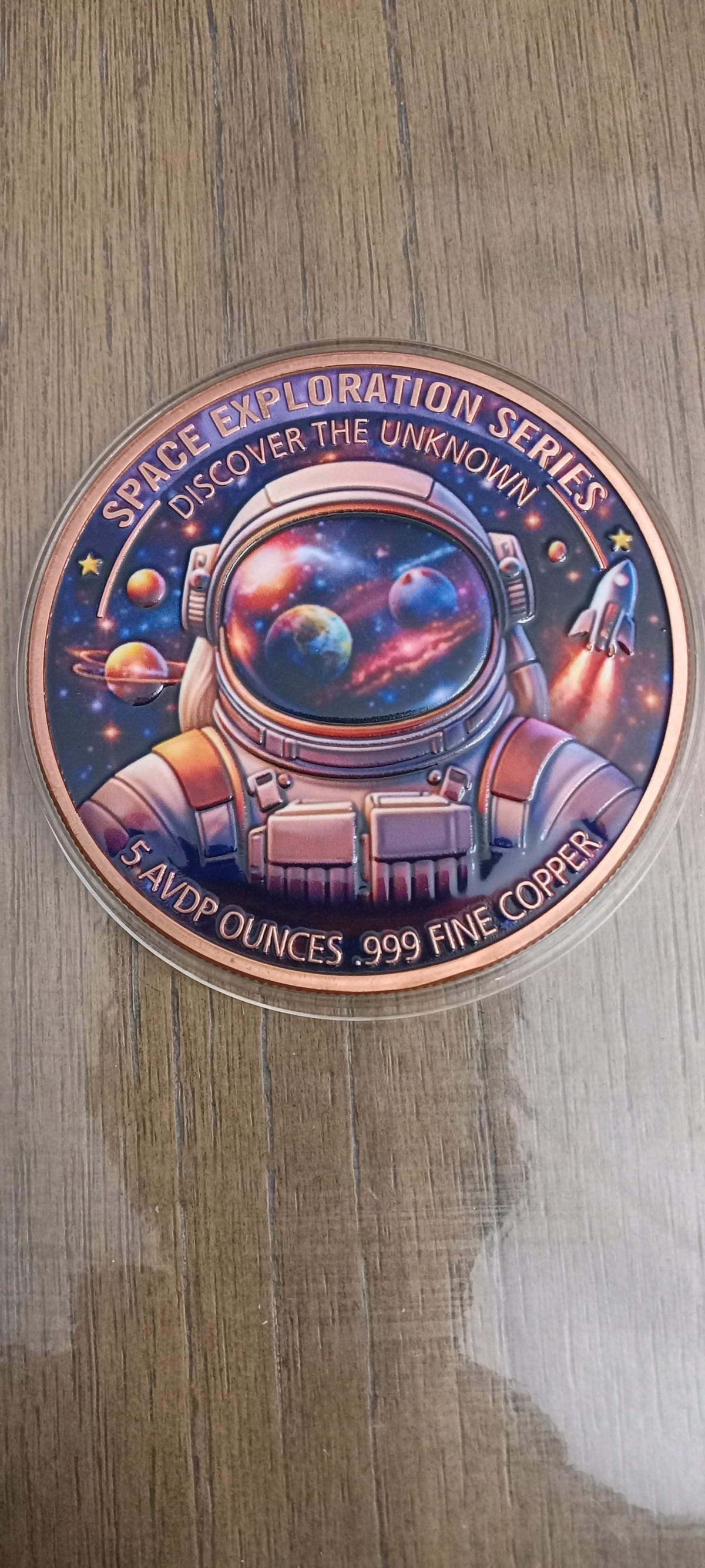 5 Oz AVDP Copper Round Space