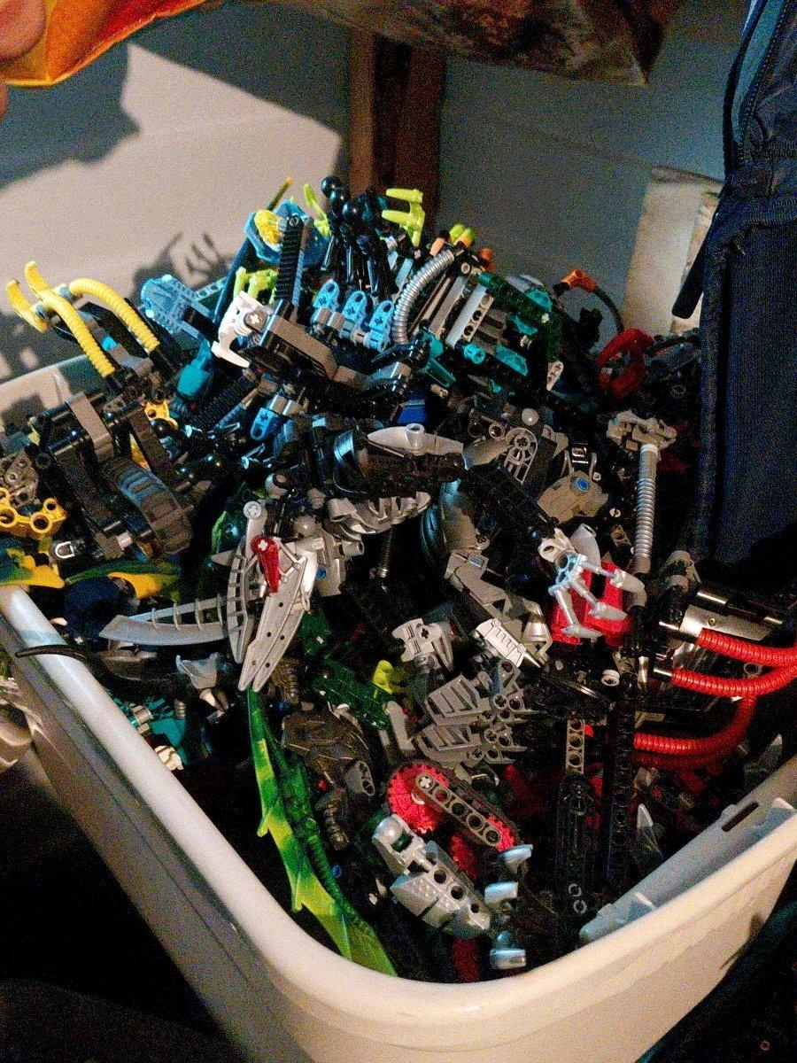 Transformers and Lego Bionicle figures