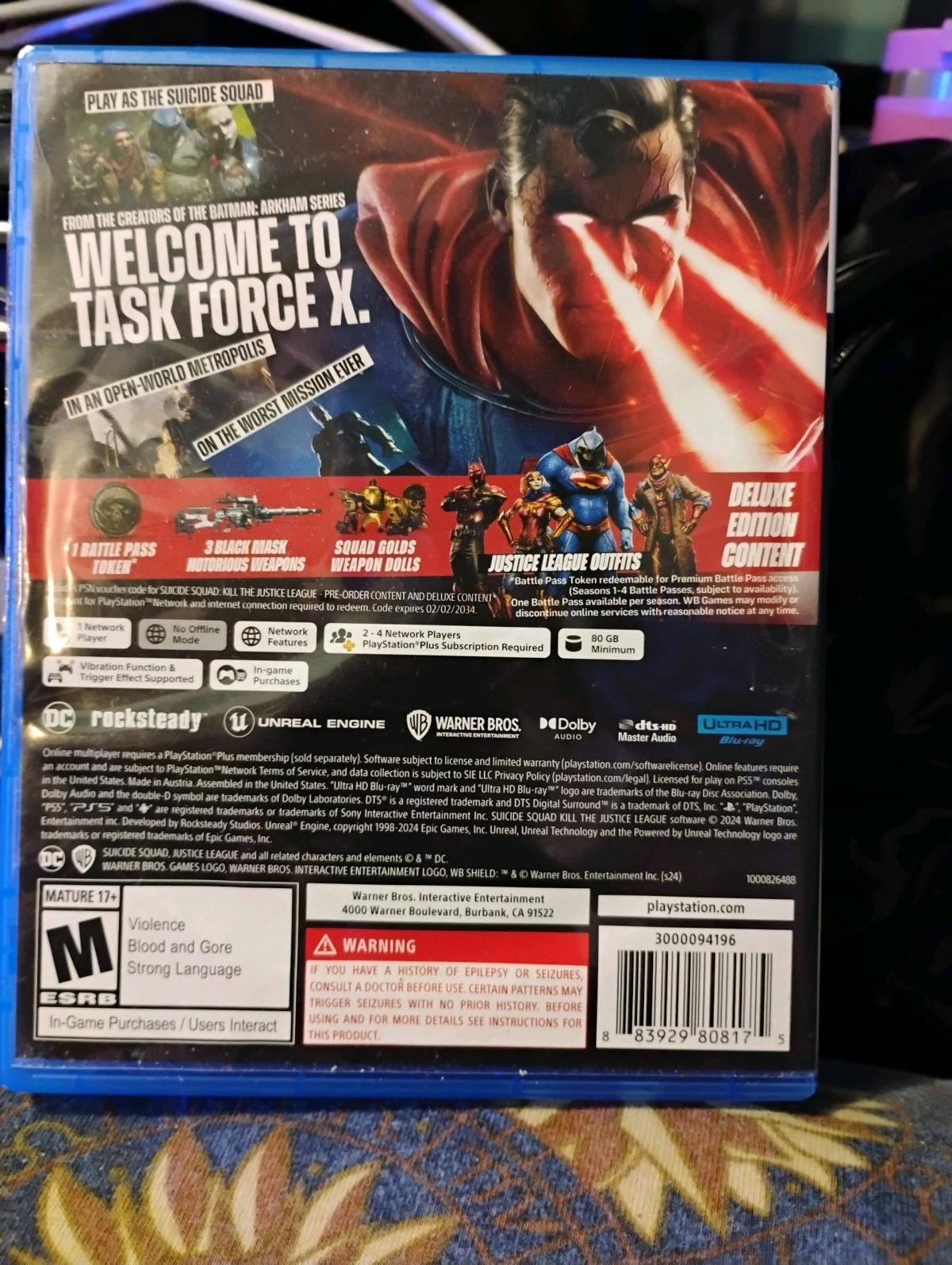 PS5 SUICIDE SQUAD DELUXE EDITION
