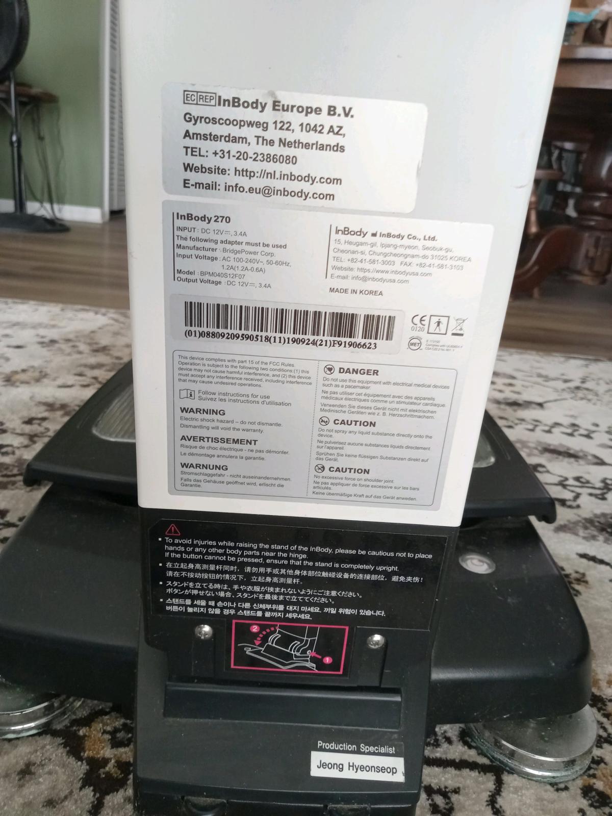 InBody 270 Body Composition Analyzer Printer Results Sheets