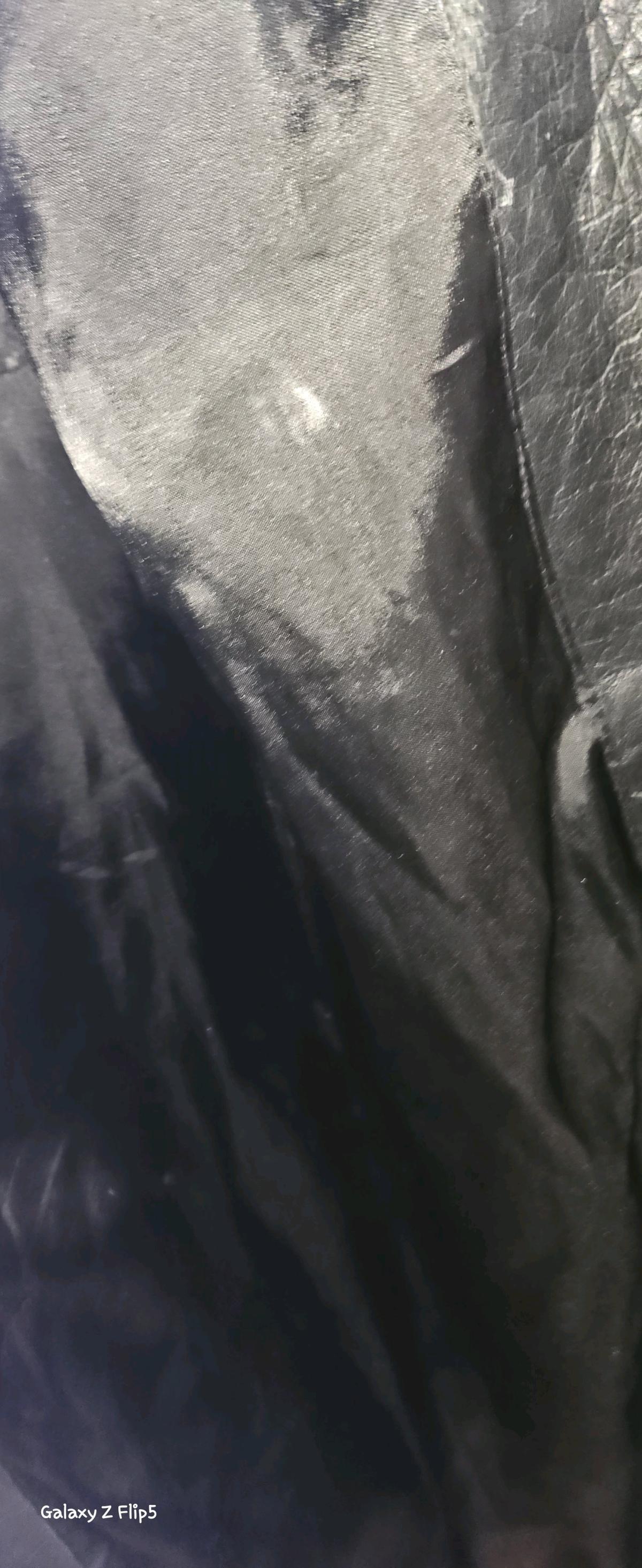 Leather trench coat