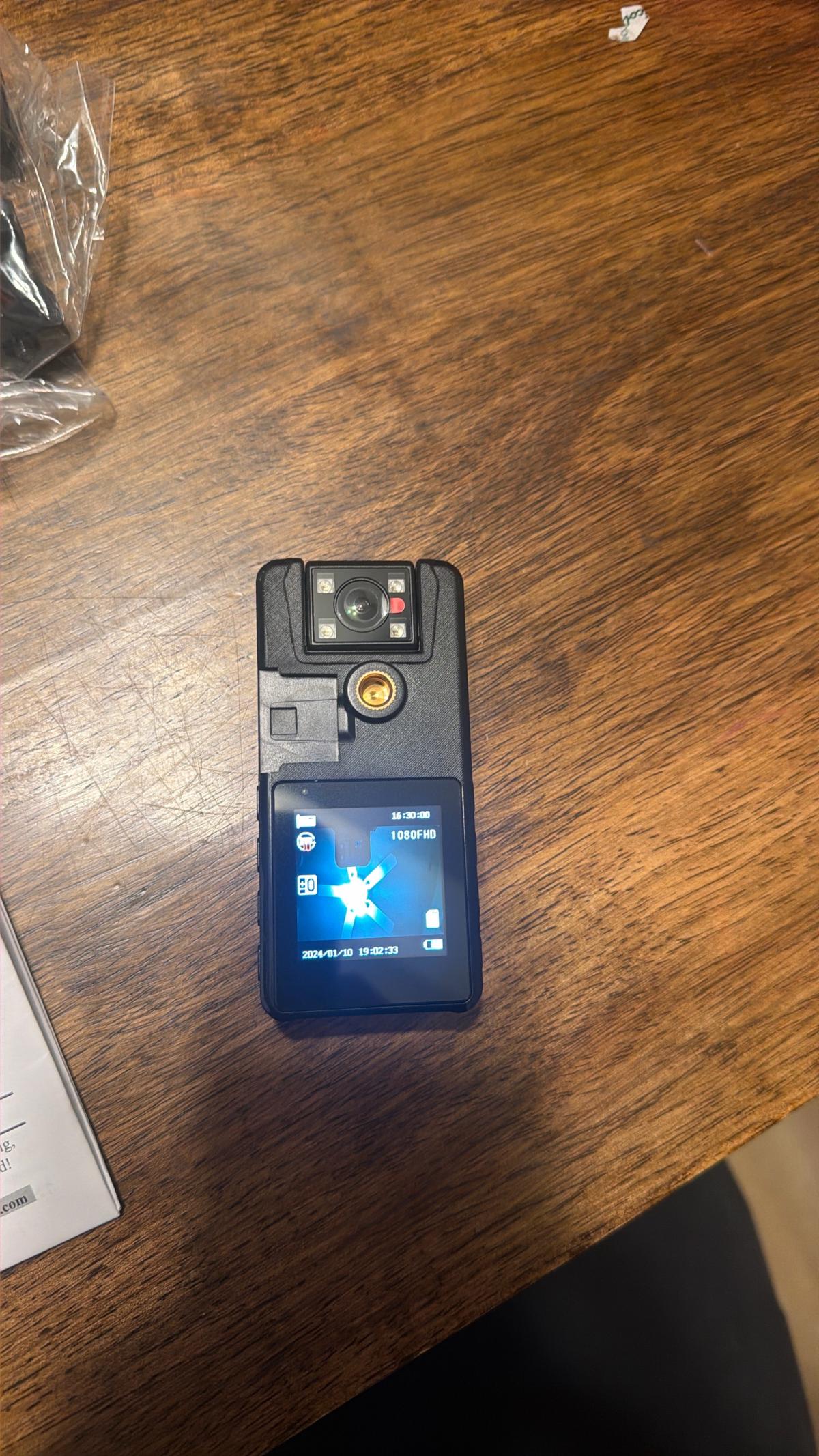 Small Body Camera with mounts and charging cable