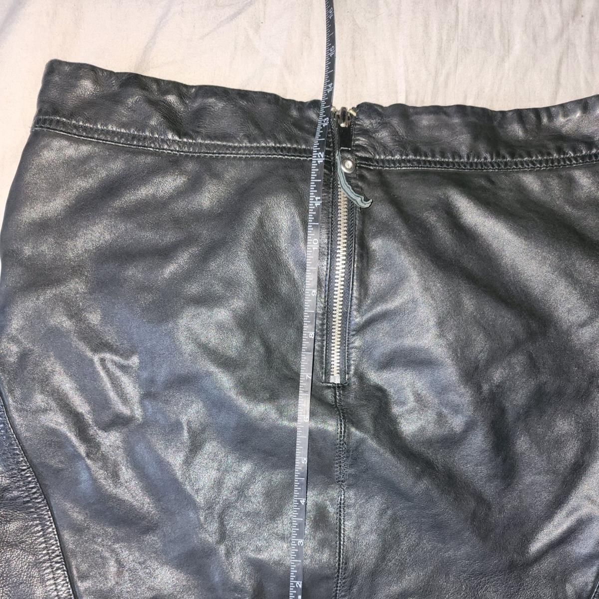 genuine leather skirt MNG brand