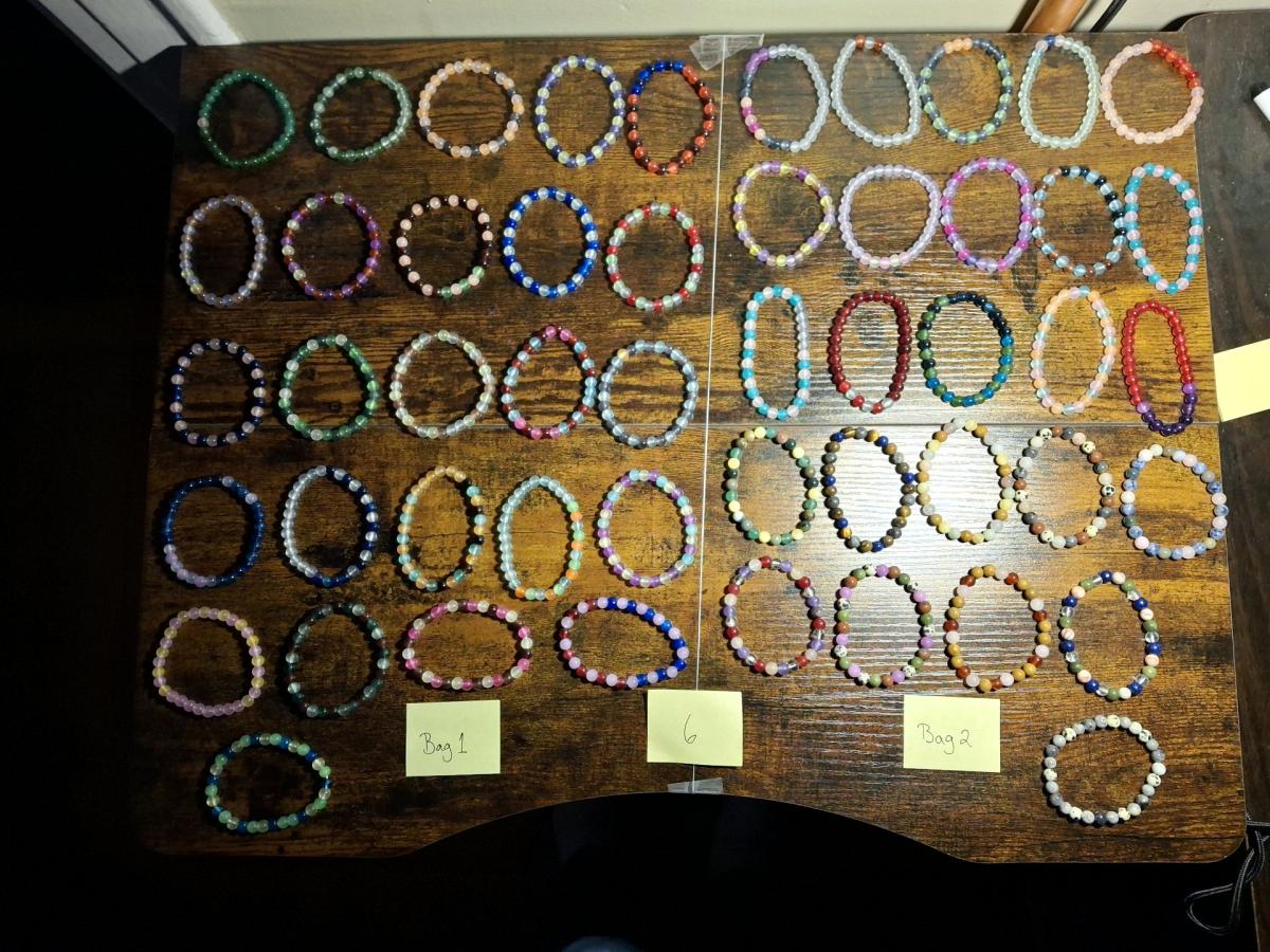 A Variety Of Handmade Beaded Bracelets