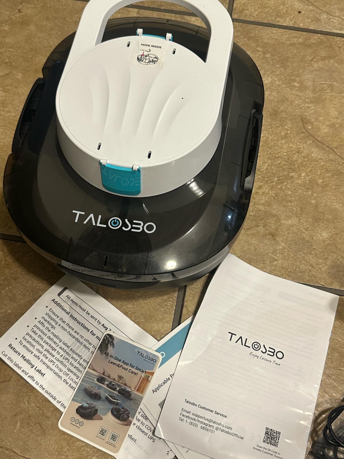 InGround Pool Cleaner DualMotor Cordless Robotic Vacuum Blue