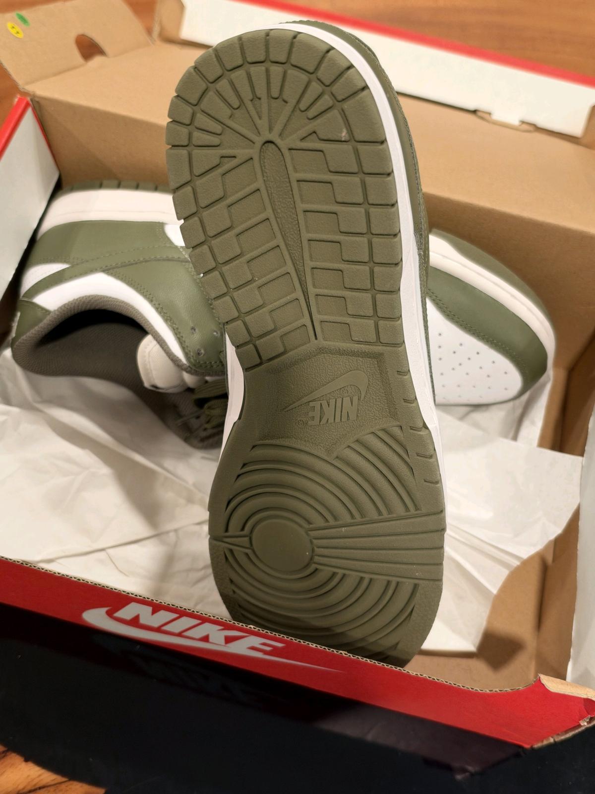 Nike Dunk Low Medium Olive White Sneakers