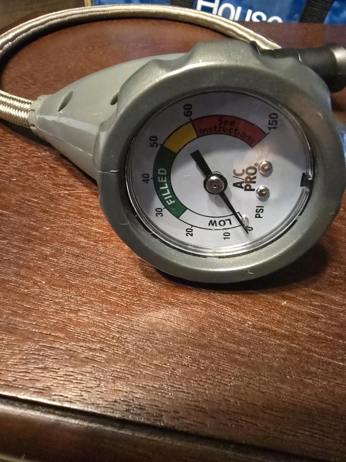 Car Air Conditioner Hose 60 cm with Pressure Gauge