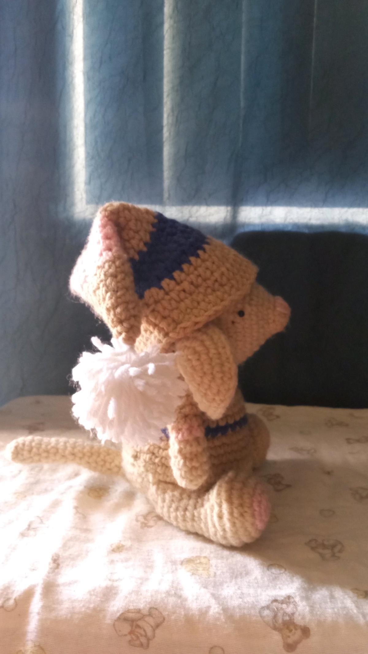 Handmade Crochet FloppyEared Mouse Plush