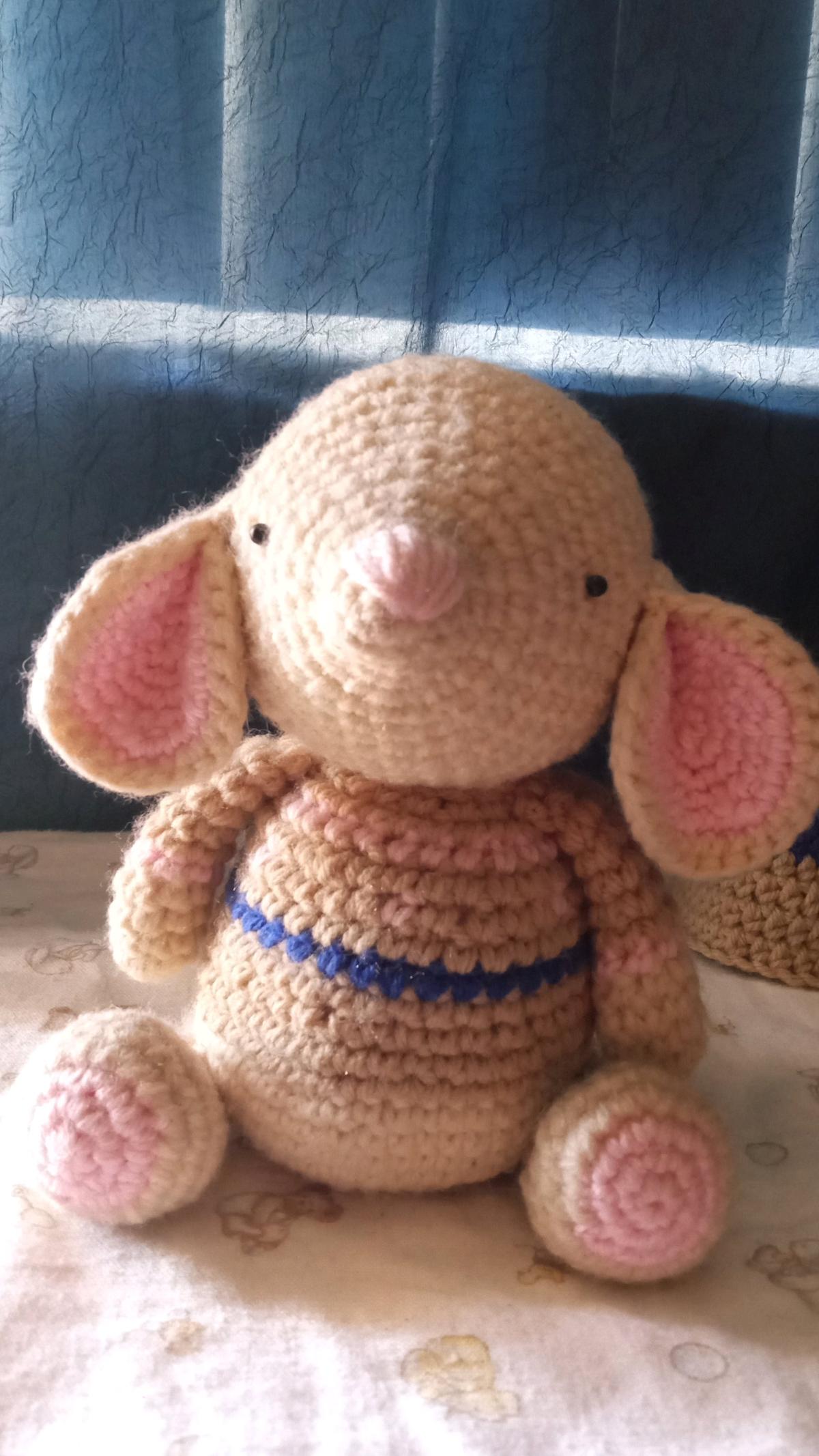 Handmade Crochet FloppyEared Mouse Plush