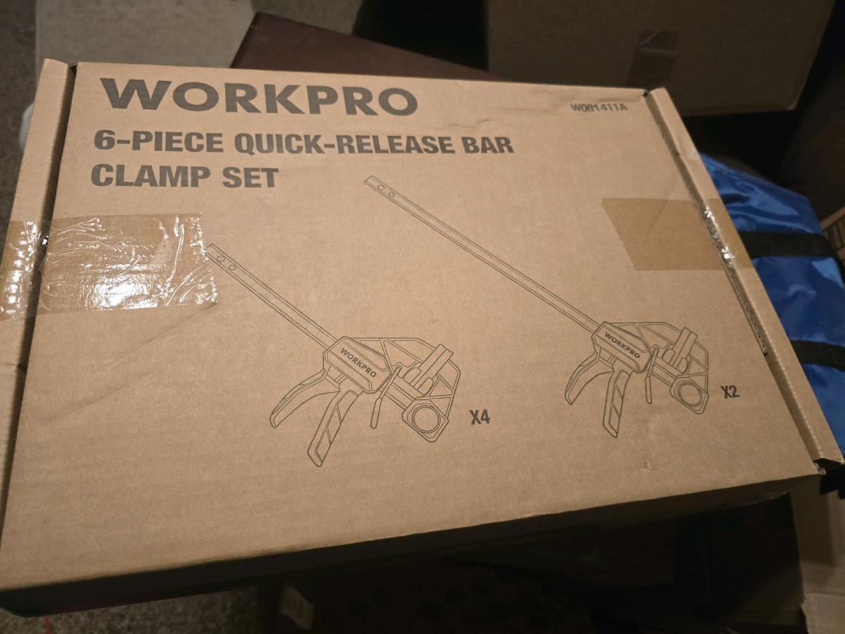 WORKPRO 6Piece QuickRelease Bar Clamp Set  Brand New