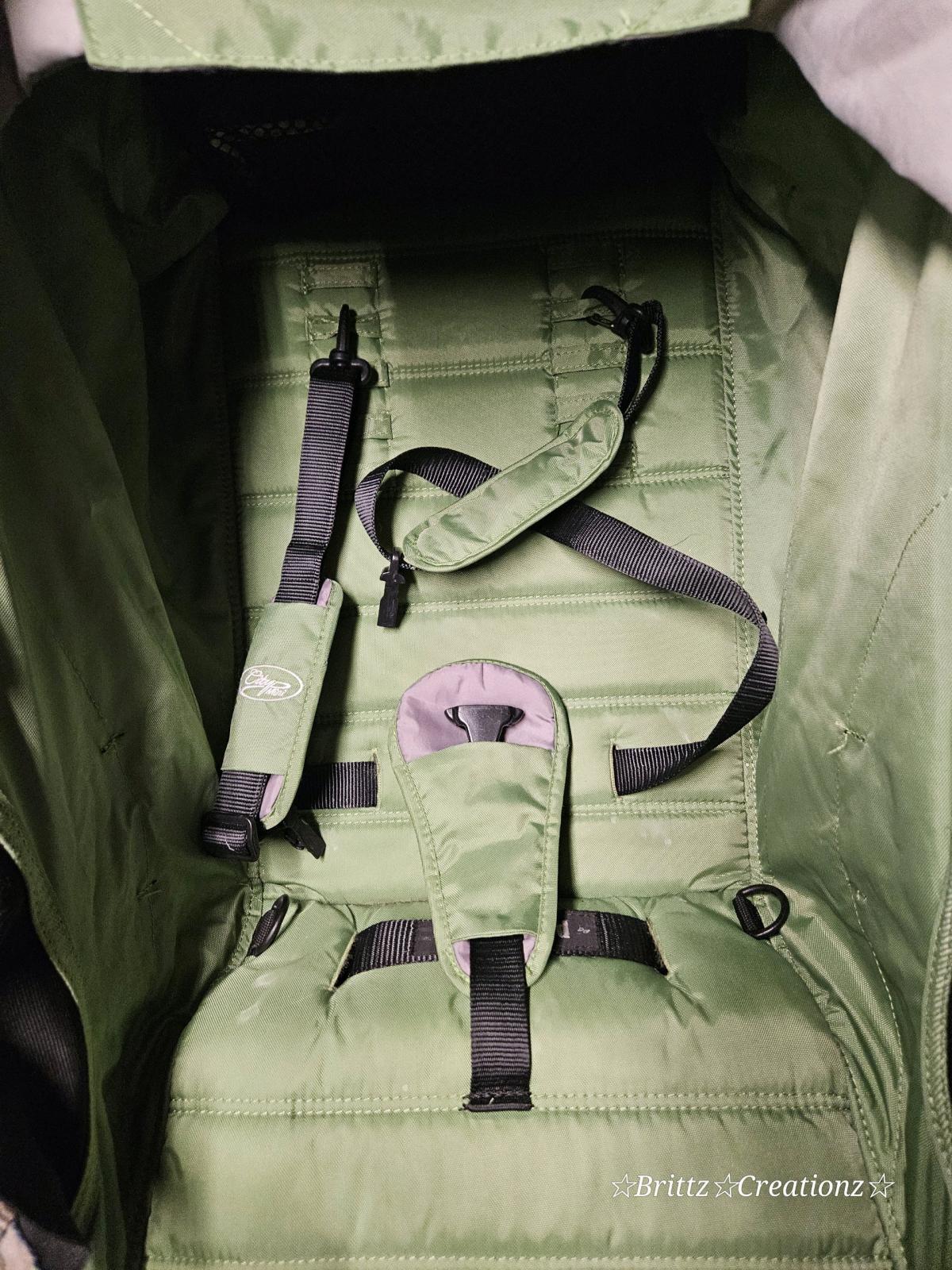 Lime green baby CIty Mini Stroller with add on organizer