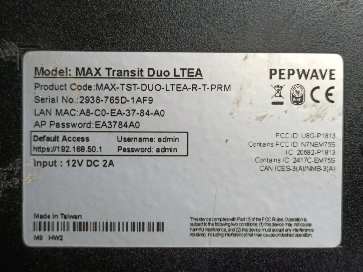 Pepwave MAX Transit Duo LTEA Router