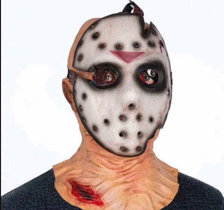 Brand new latex jason halloween hockey mask