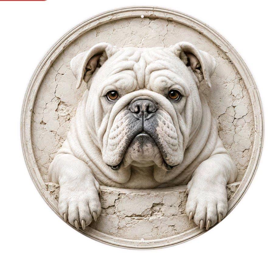 Metal Bulldog Wall Decor