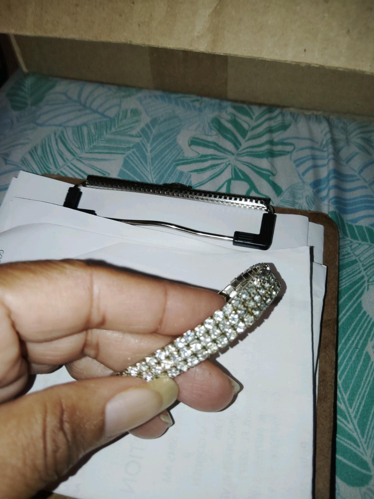 Womens Silver Bracelet with Diamonds