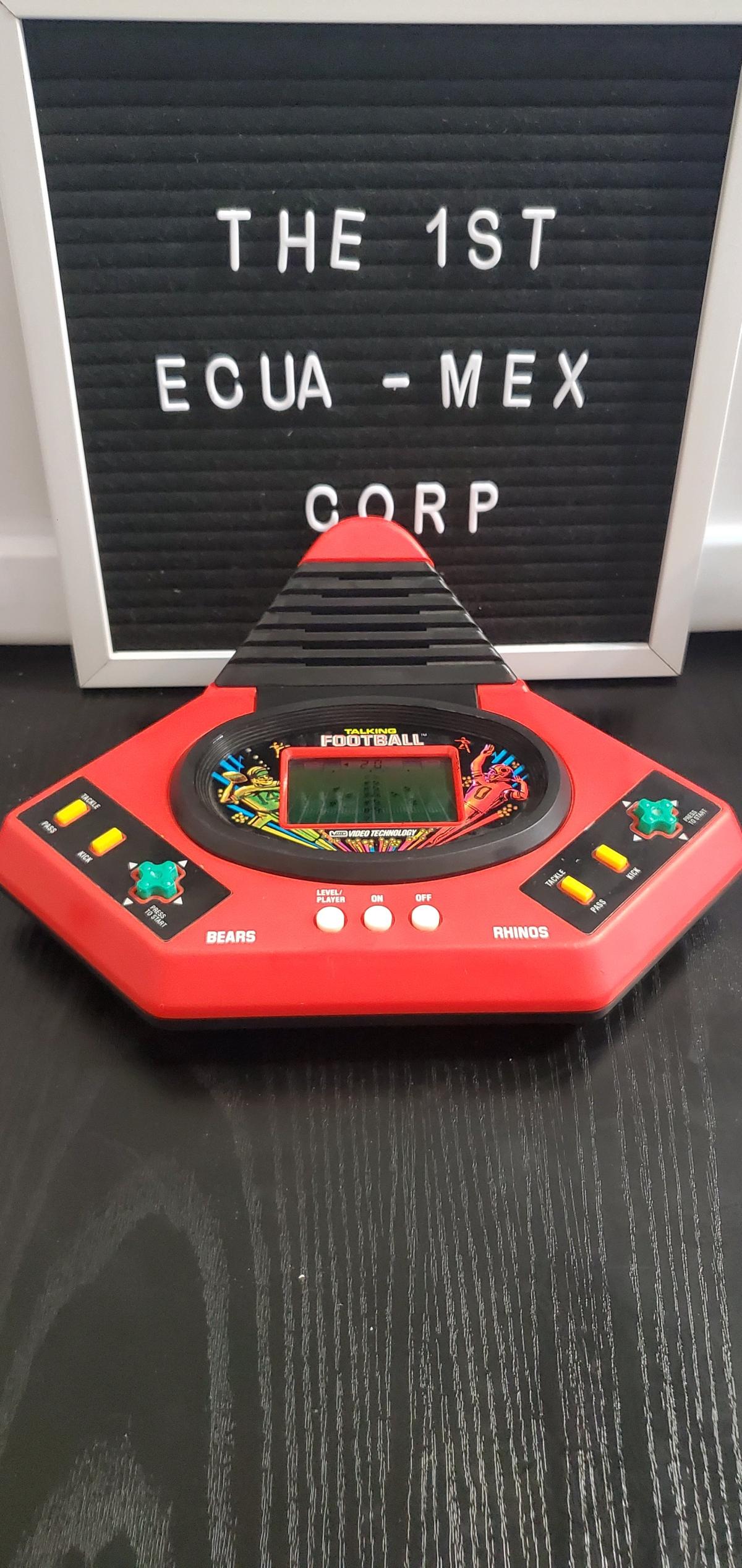 VTech 1986 Talking Football electronic handheld game
